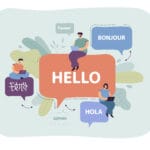 Cartoon tiny people having international communication online1 Blog